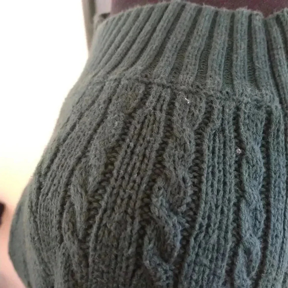 Talbots Dark Green Cable Knit Sweater Women's Small - Picture 4 of 12